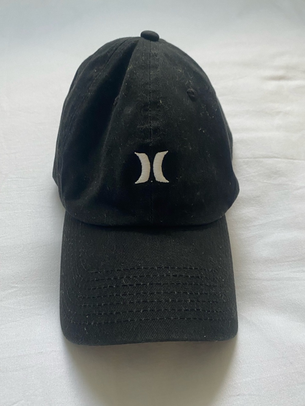 Y2K Hurley Black Hat/Cap with White Logo